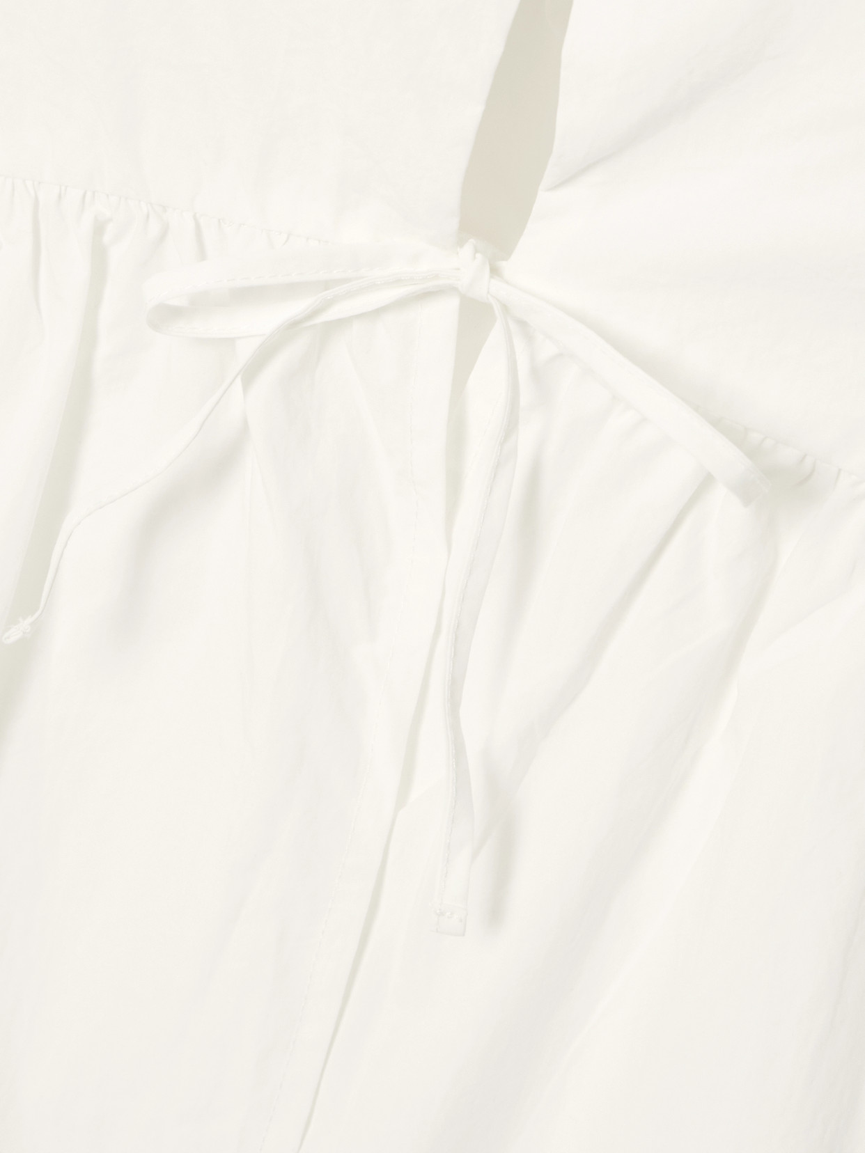 Tie-Detailed Organic Cotton-Poplin Top