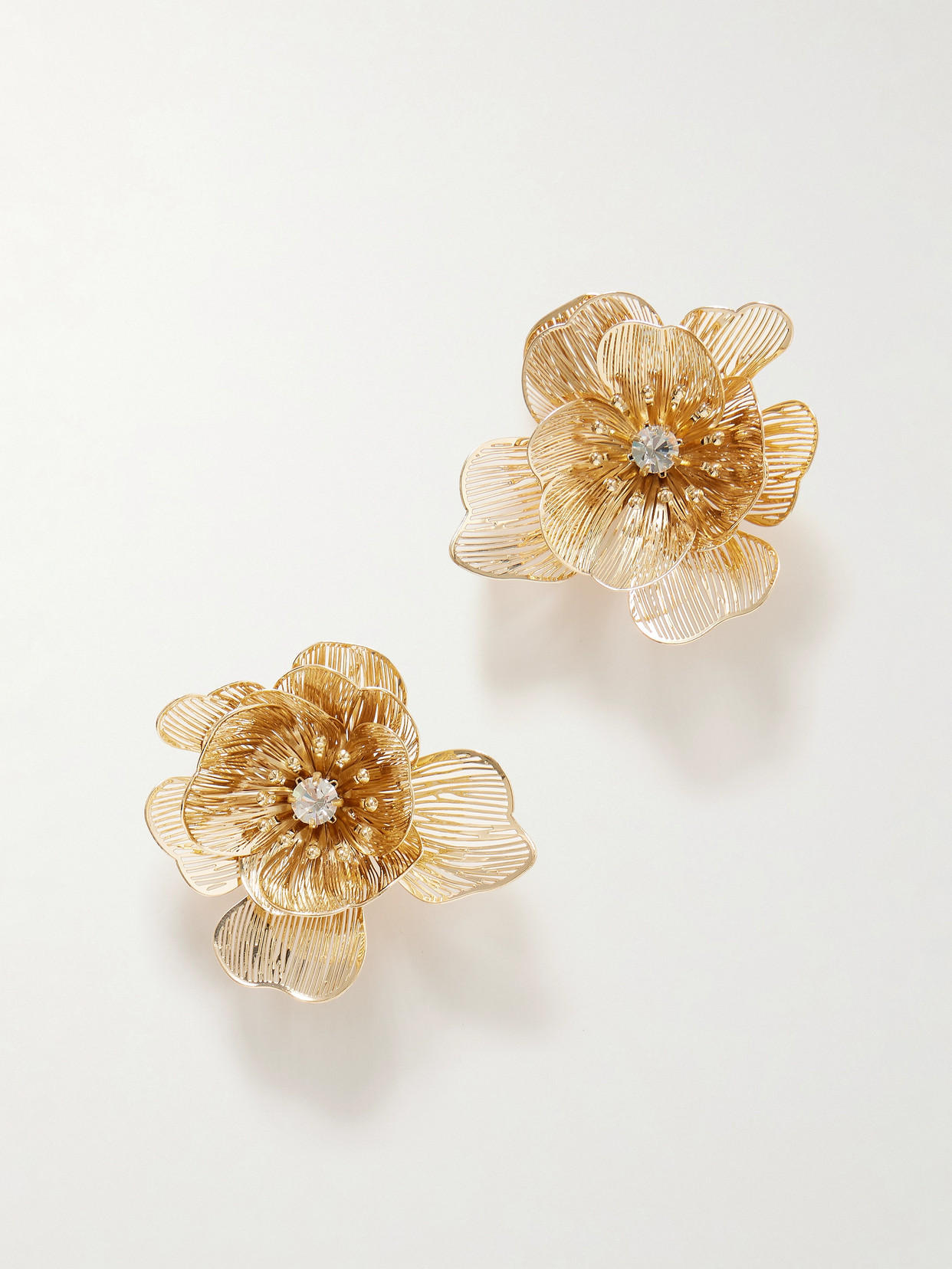 Carolina Herrera Gold-tone Crystal Earrings