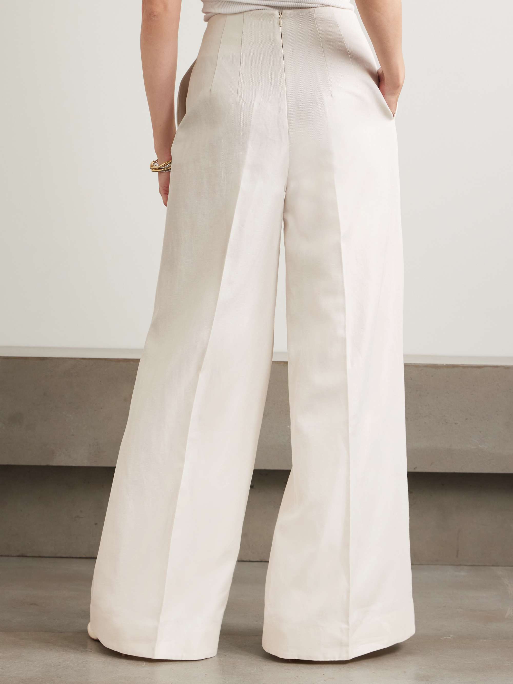 SALONI Walli Hose mit weitem Bein aus Twill aus einer Baumwollmischung