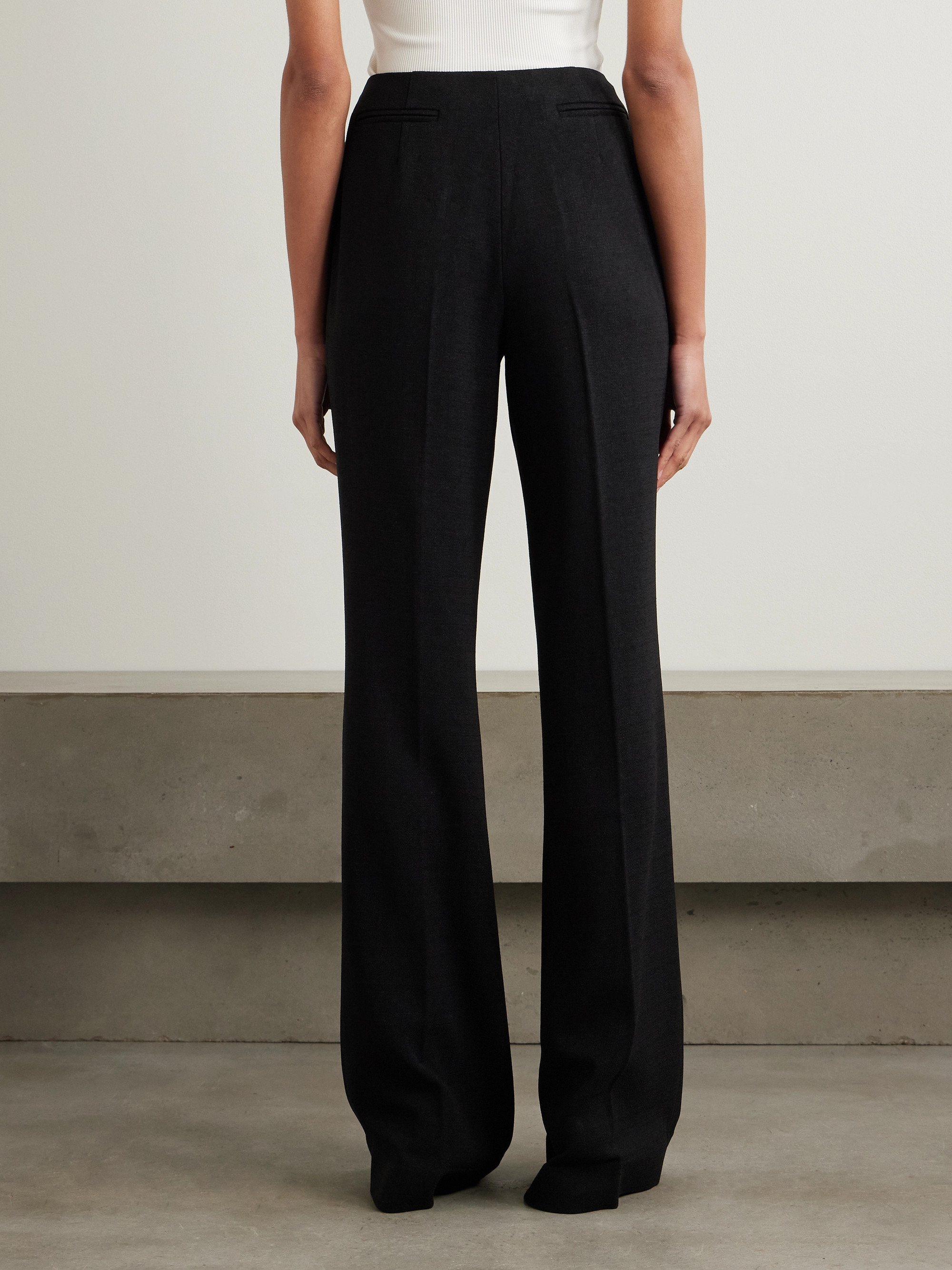Saloni Flute-B crepe straight-leg pants