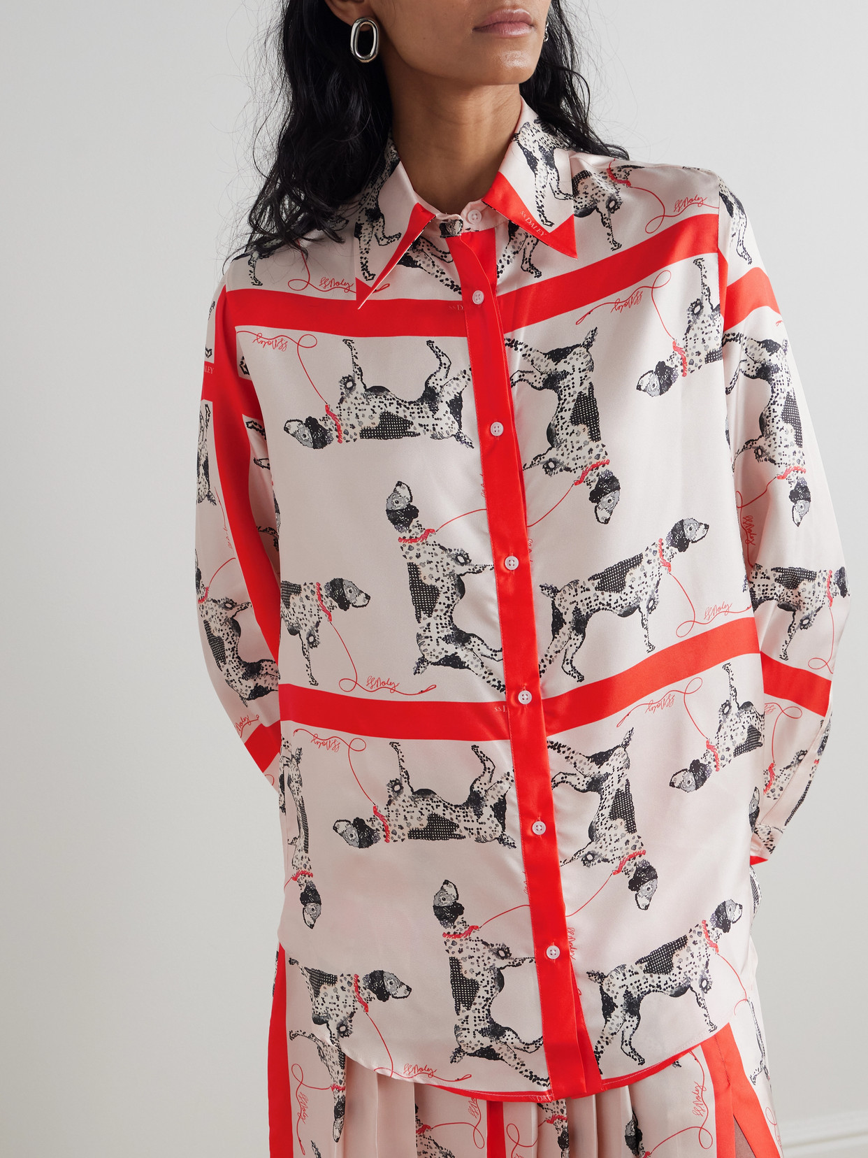 S.s. Daley Ss Daley Pointer Printed Silk Shirt In Neutral