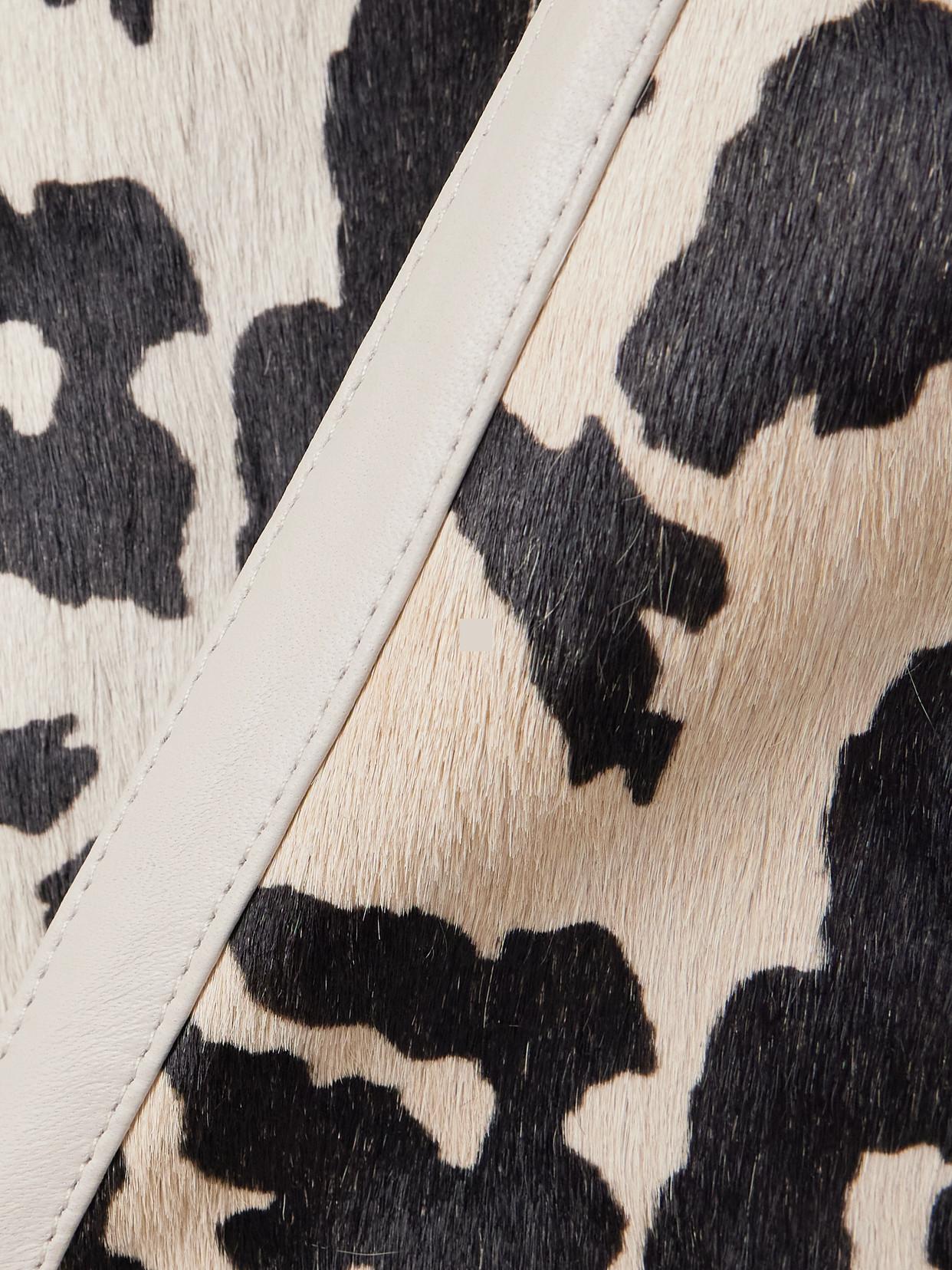 S.s. Daley Ribbed Cropped Wool-trimmed Animal-print Goat Hair Jacket