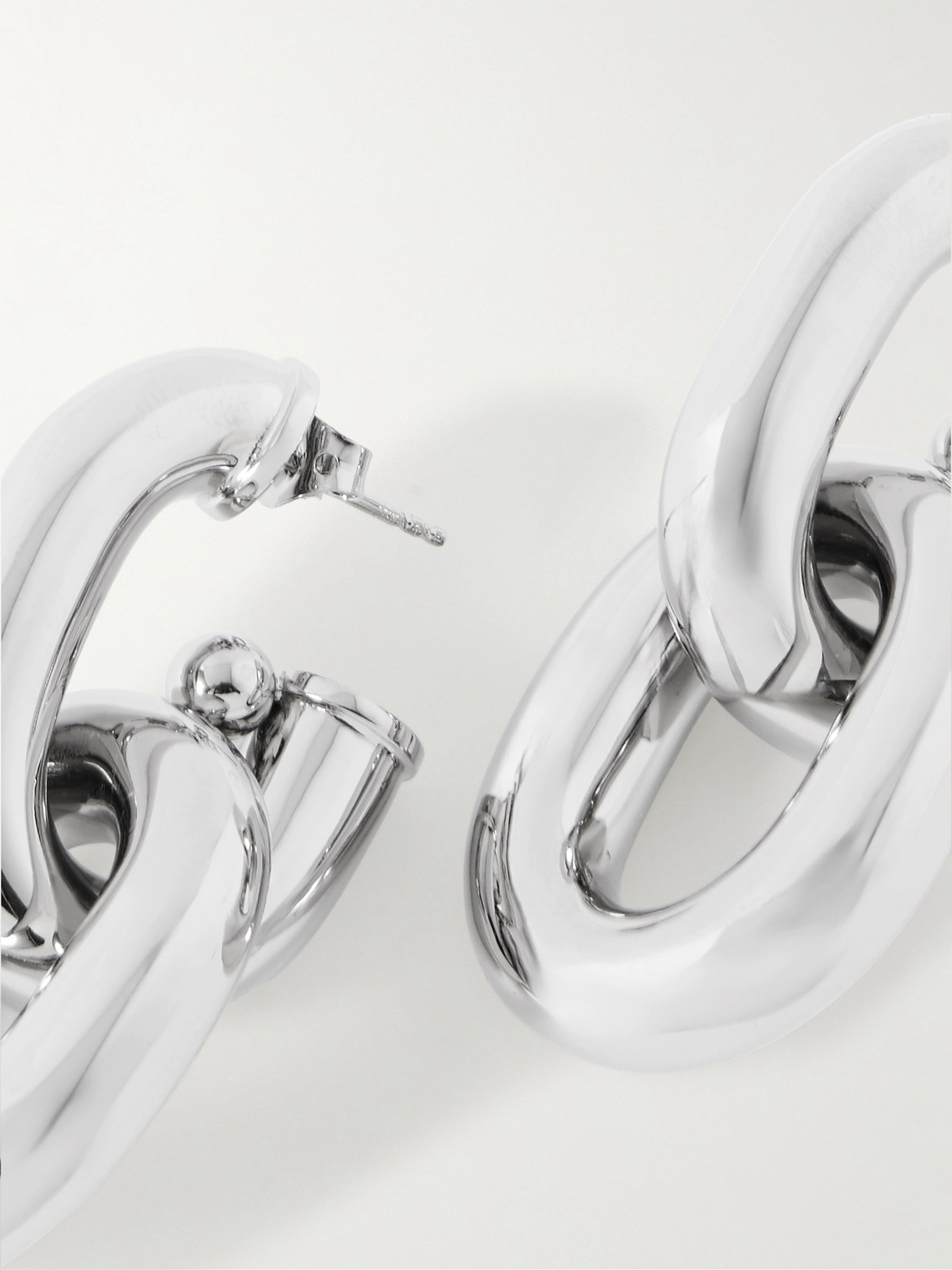 Rabanne Xl Link Silver-tone Earrings In Silver