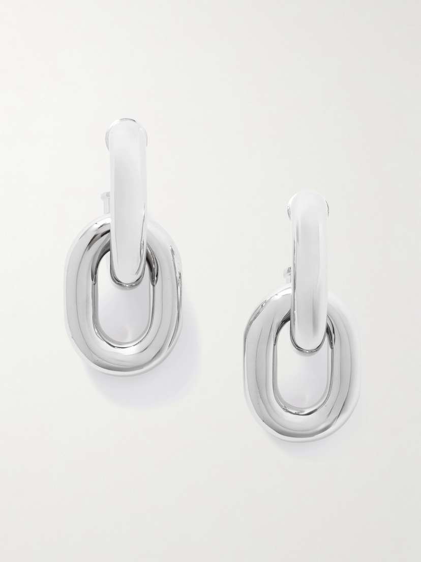 Rabanne Xl Link Silver-tone Earrings