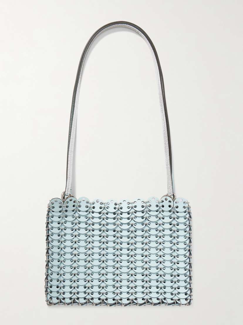 Rabanne 1969 Flip Reversible Leather And Chainmail Messenger Bag