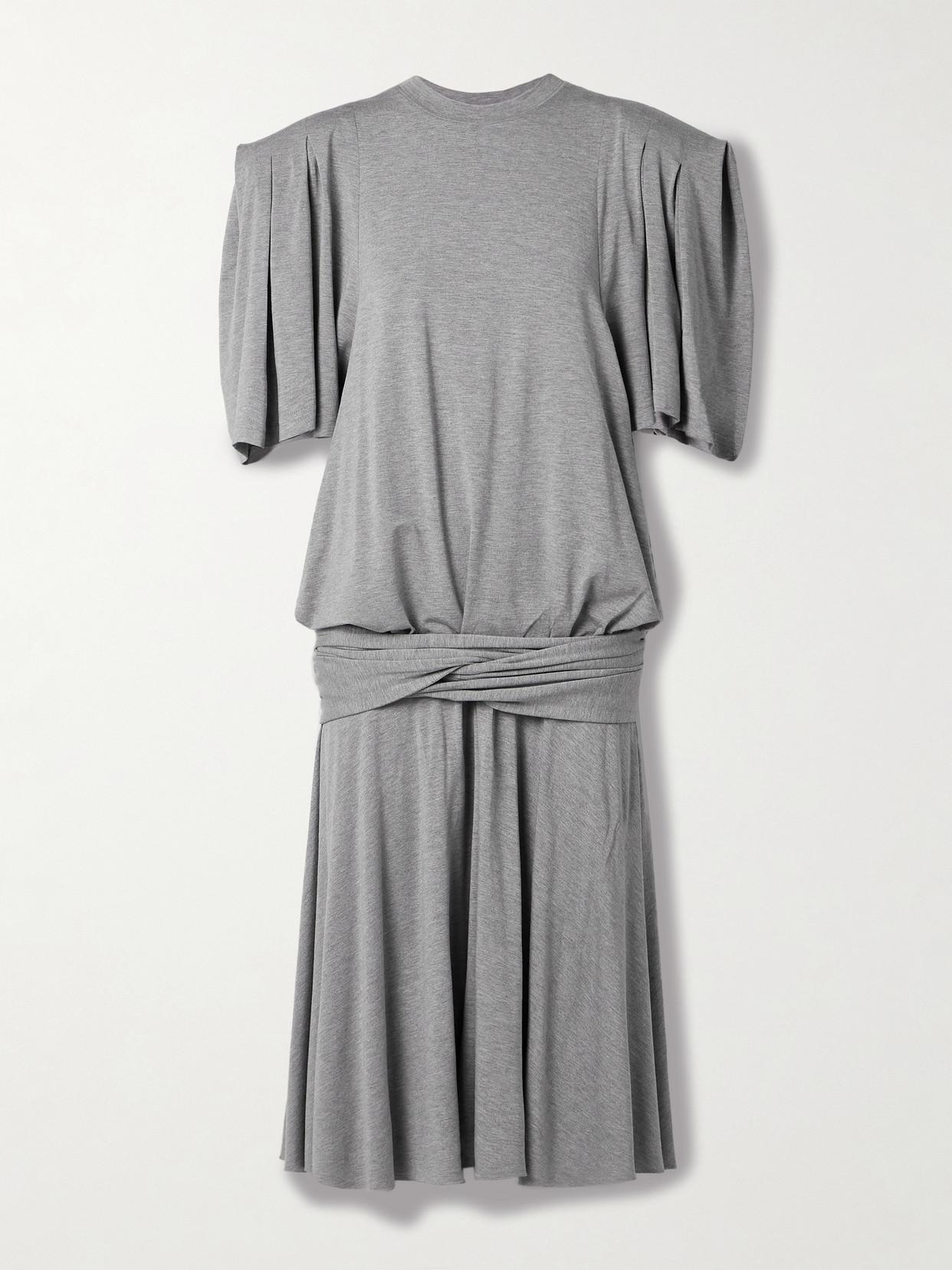 Marie Adam-leenaerdt Gathered Cotton-jersey Midi Dress