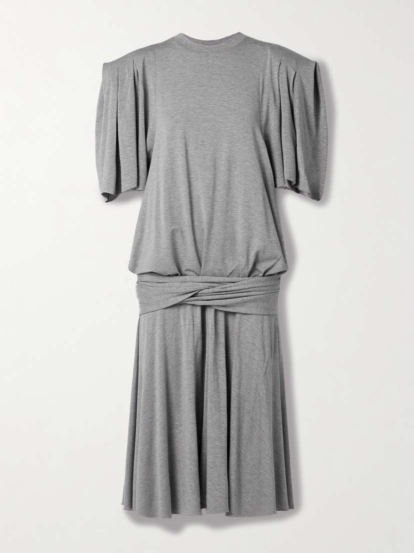 Marie Adam-Leenaerdt Gathered Cotton-jersey Midi Dress