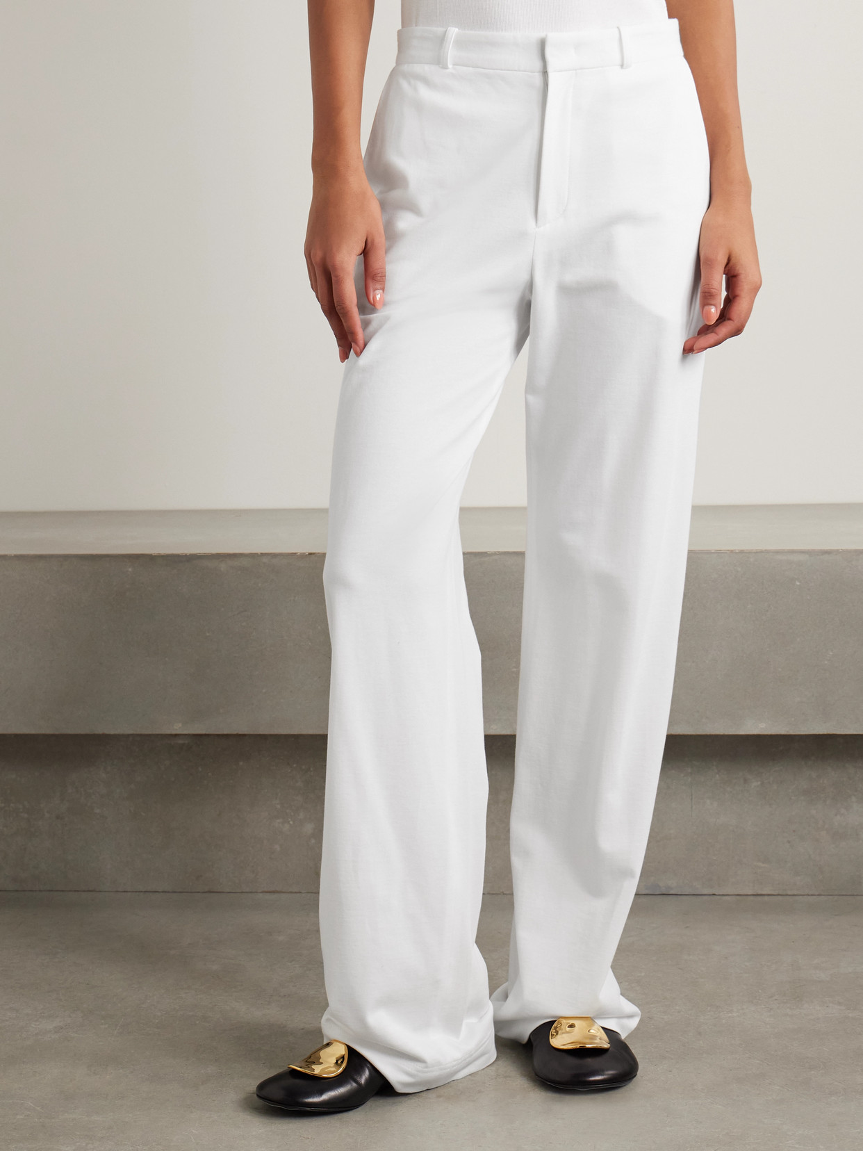 Marie Adam-leenaerdt Cotton-jersey Wide Leg Pants