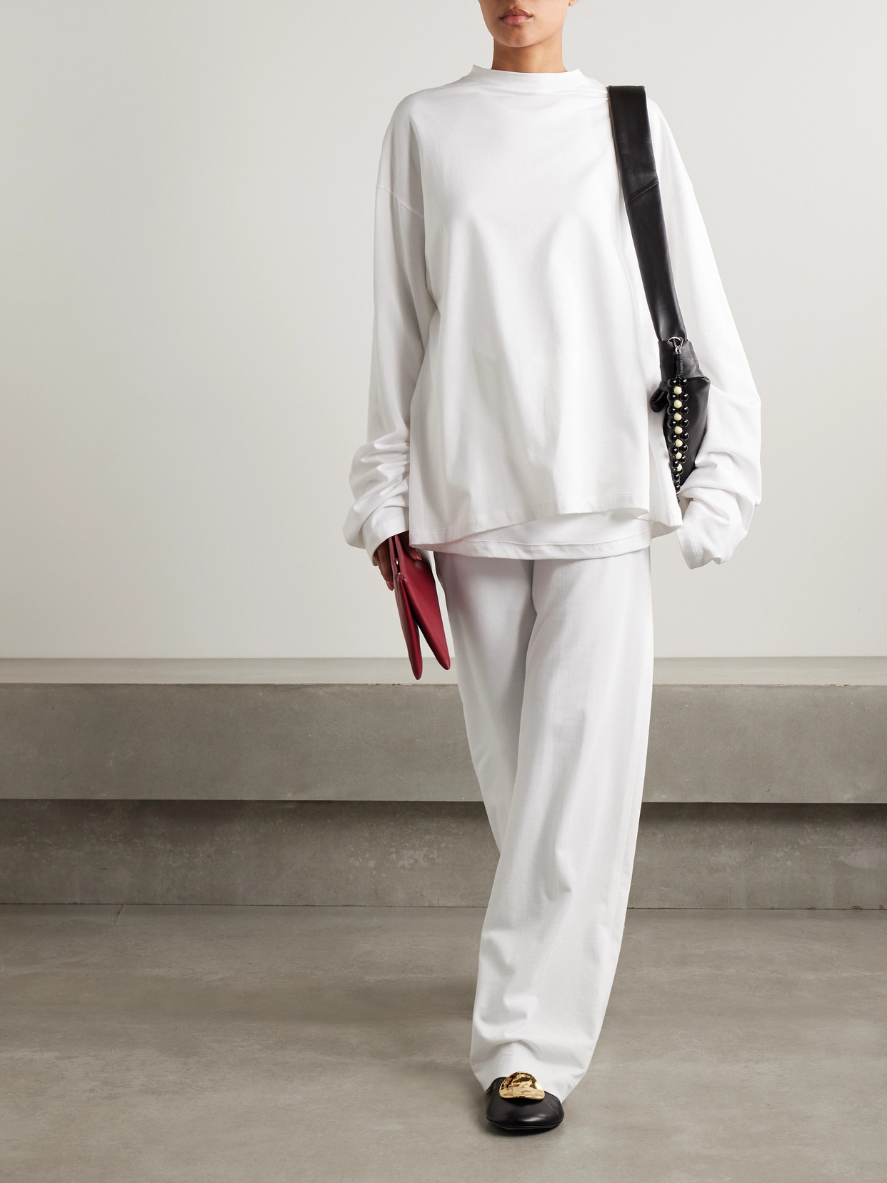 Marie Adam-leenaerdt Cotton-jersey Wide Leg Pants