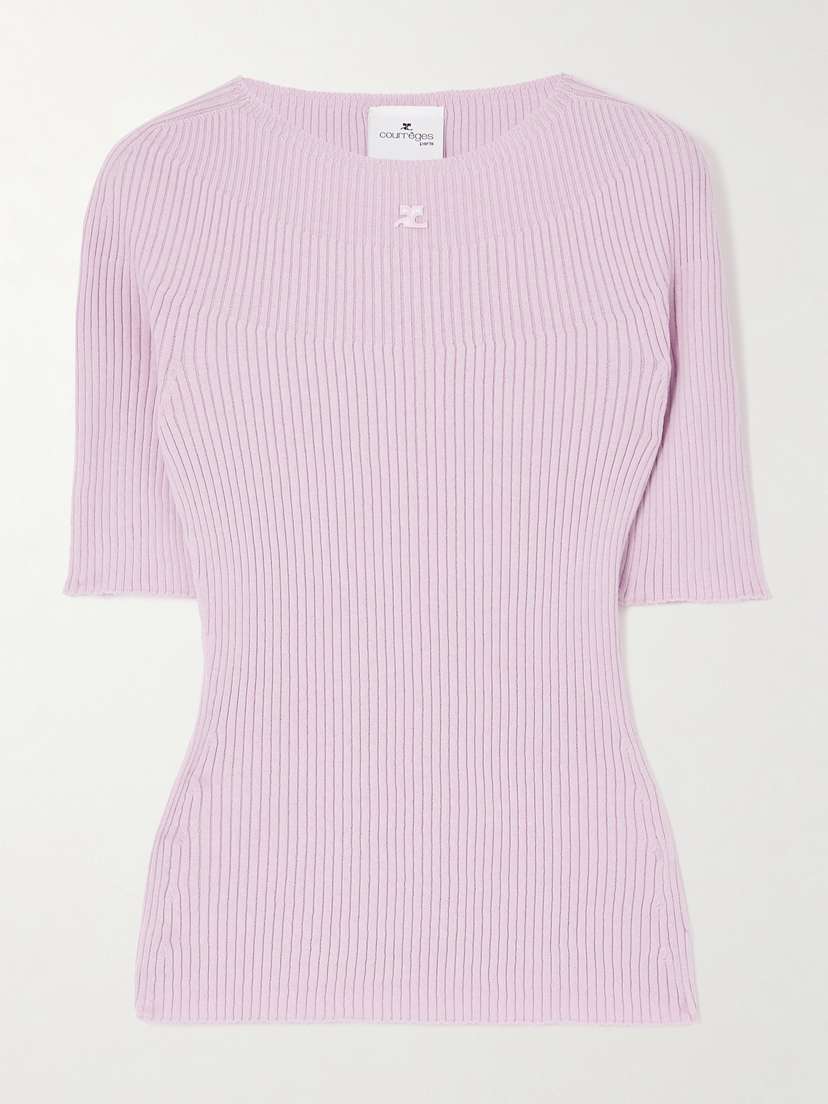 Courrèges Ribbed Cotton And Wool-blend Sweater