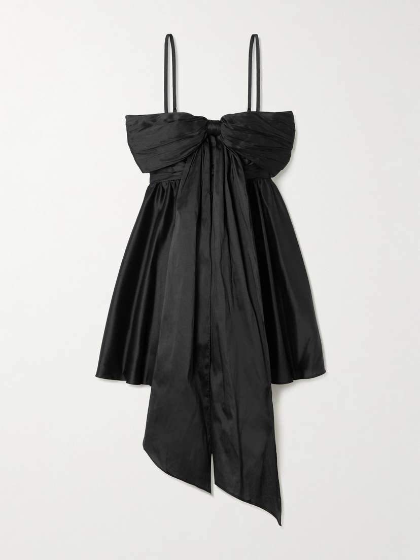 Aje Scarlett Bow-detailed Satin-crepe Mini Dress