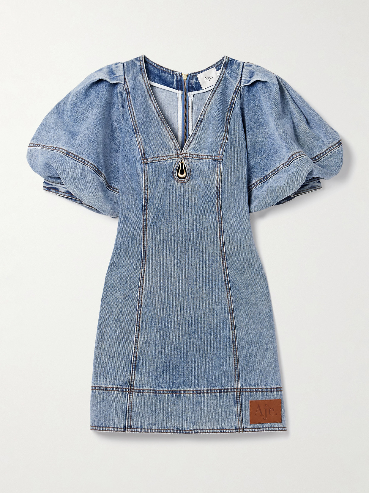 white christmas dresses Ray denim mini dress sunlight wash – Dress to Impress Rentals main image 1