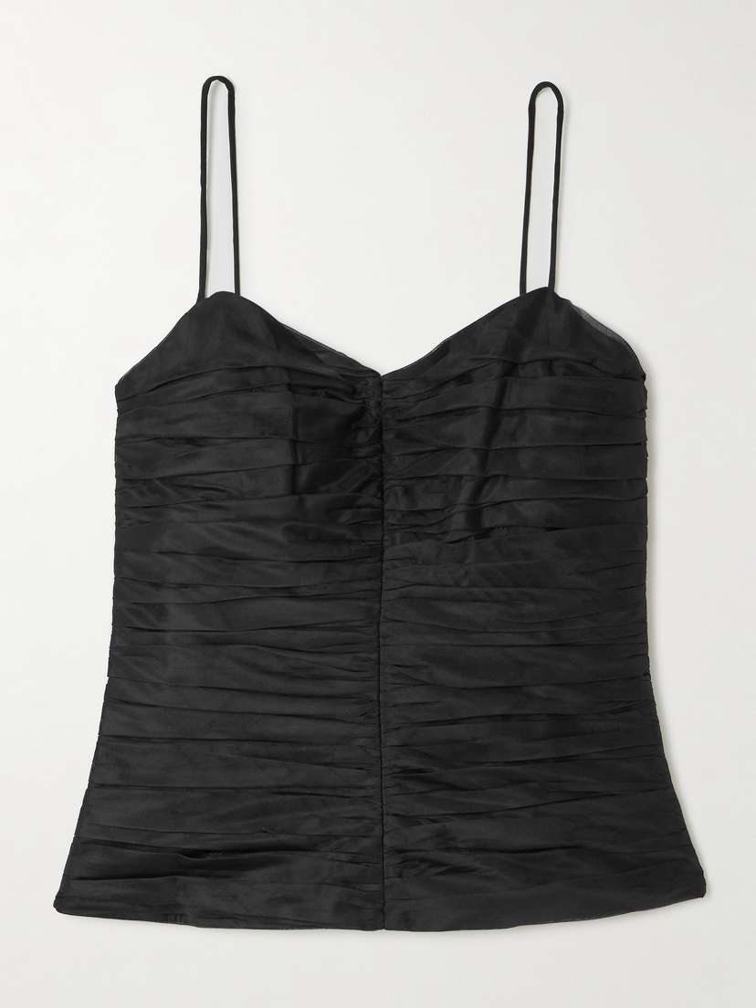 Aje Gia Ruched Crepe Top