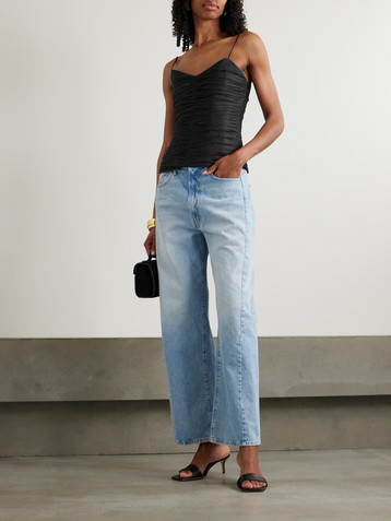 Aje Gia ruched crepe top