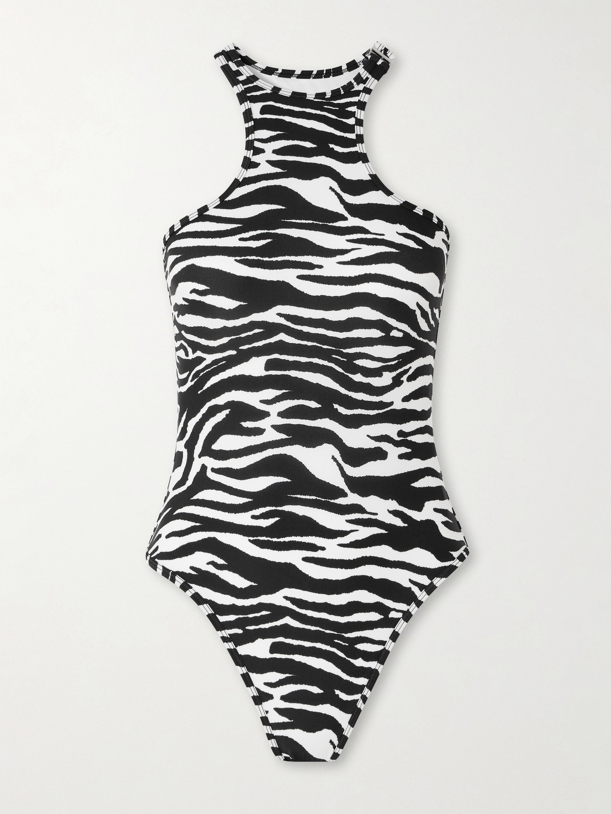 Attico Embellished Zebra-print Swimsuit