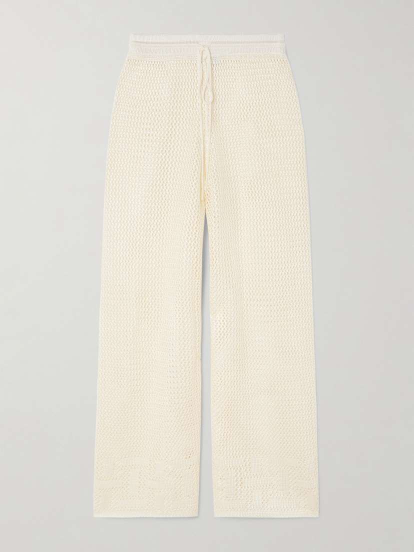 Calle Del Mar Crocheted Wide-leg Pants