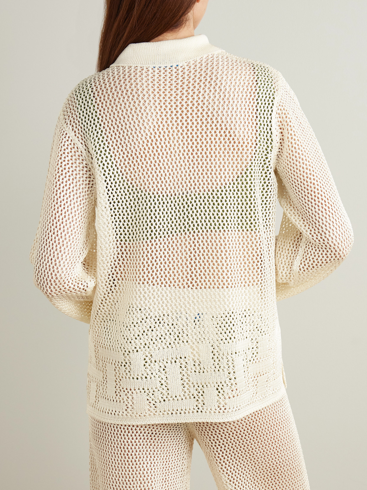 Calle Del Mar Crocheted Cardigan In Neutrals