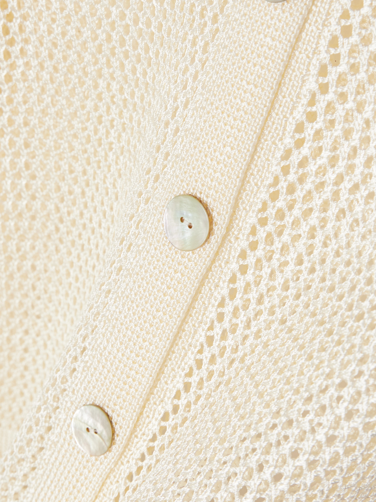 Calle Del Mar Crocheted Cardigan In Neutrals