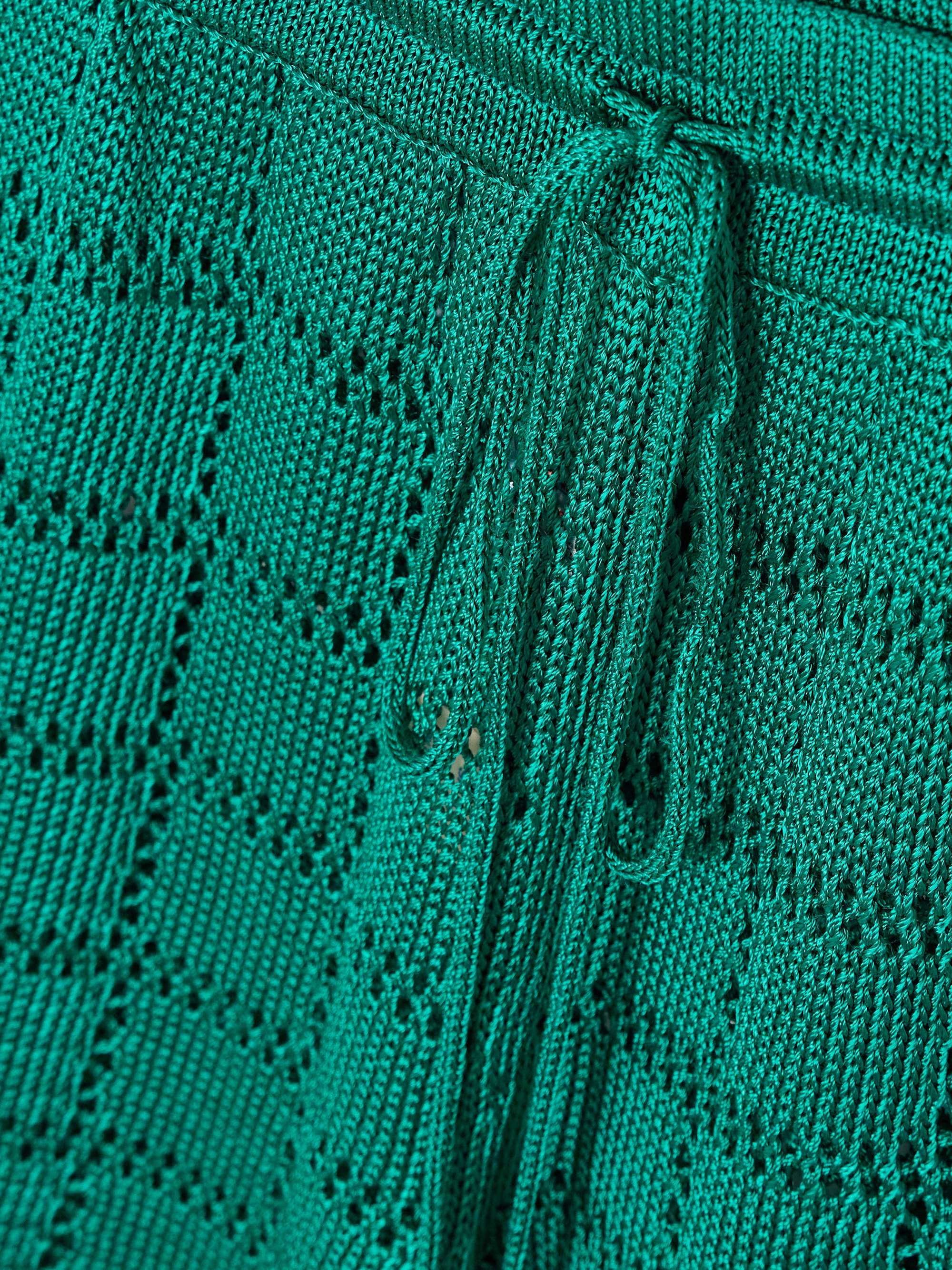 CALLE DEL MAR Cropped crochet-knit wide-leg pants