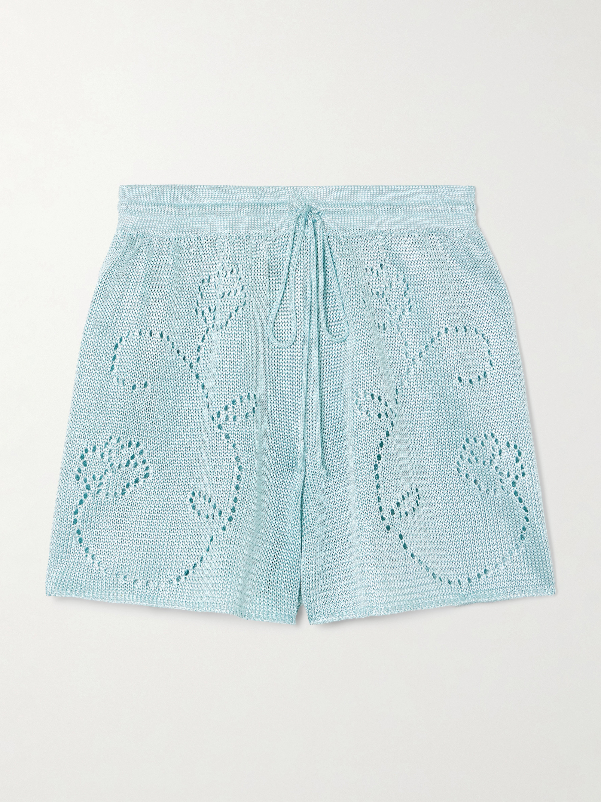 Calle Del Mar Pointelle-knit shorts thumbnail