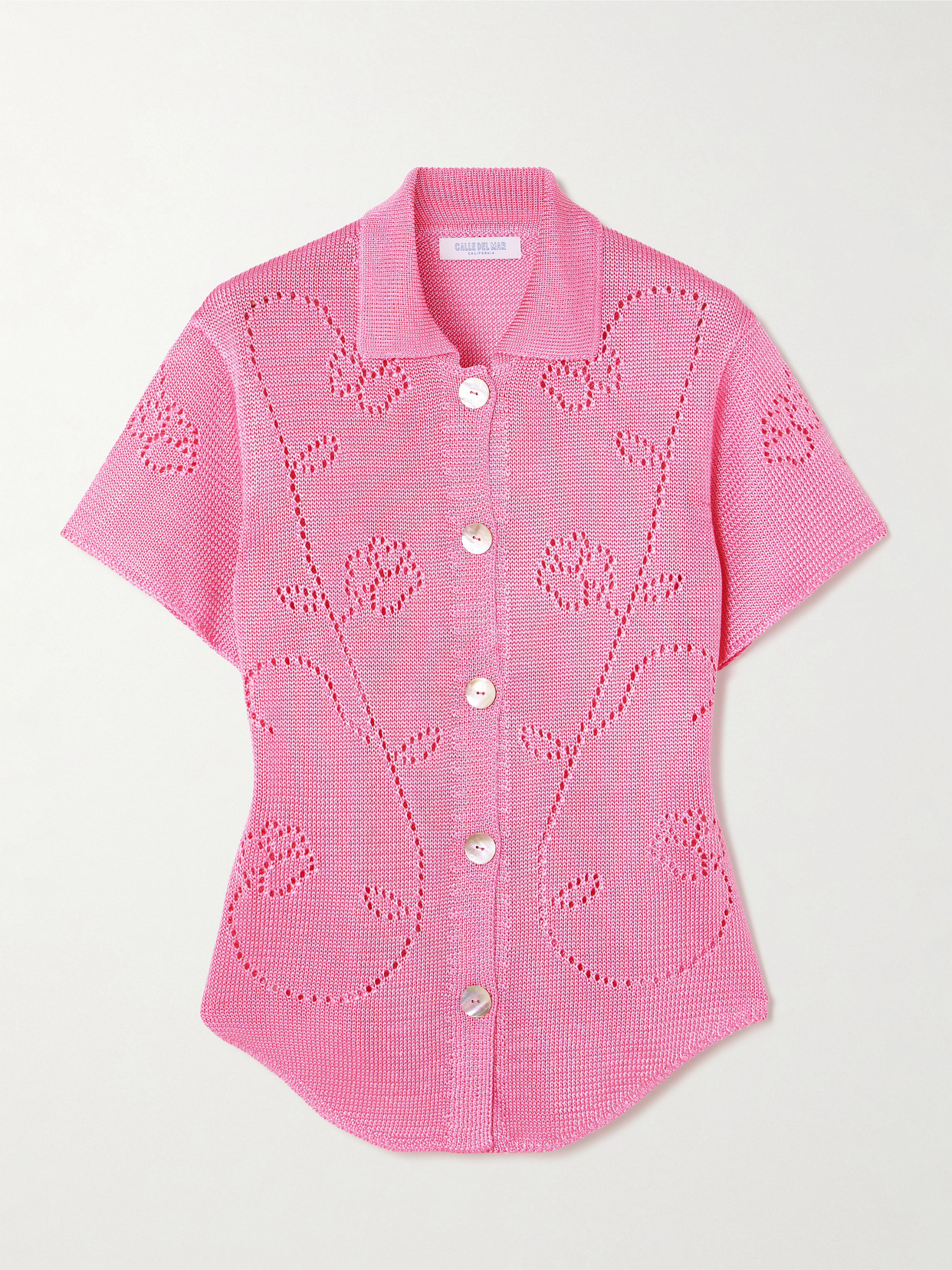 Calle Del Mar Ivy Pointelle-knit Shirt