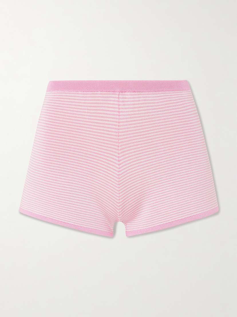 Calle Del Mar Striped Knitted Shorts