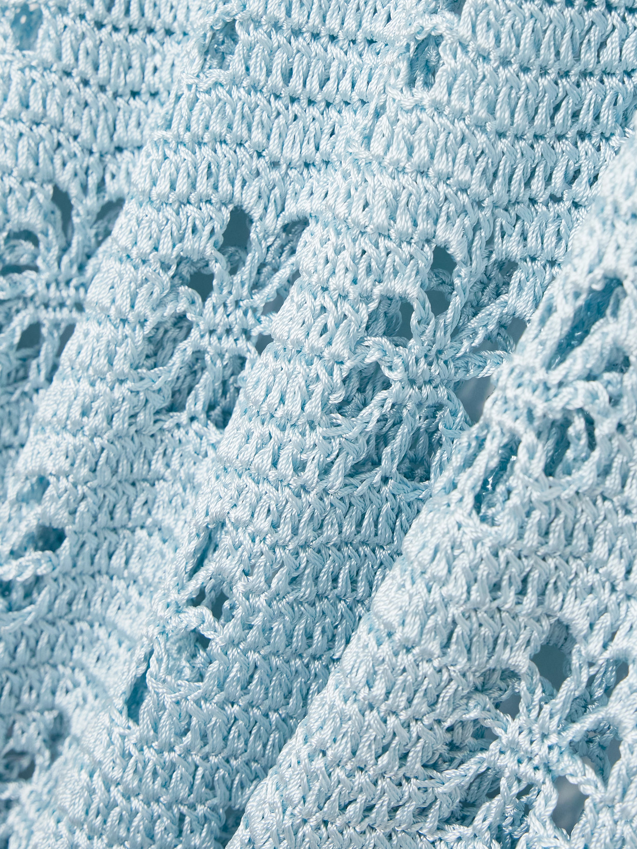 Calle Del Mar Crocheted Midi Skirt In Blue
