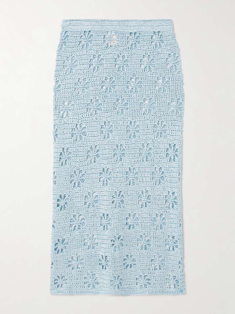 Calle Del Mar Crocheted Midi Skirt