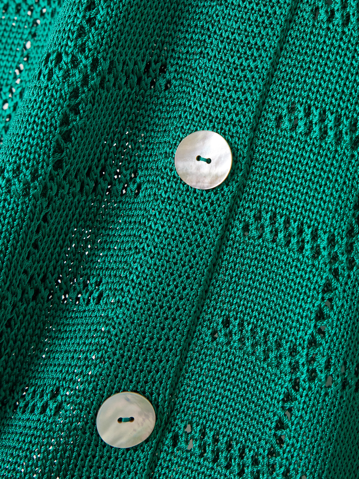Calle Del Mar Crocheted Shirt In Green