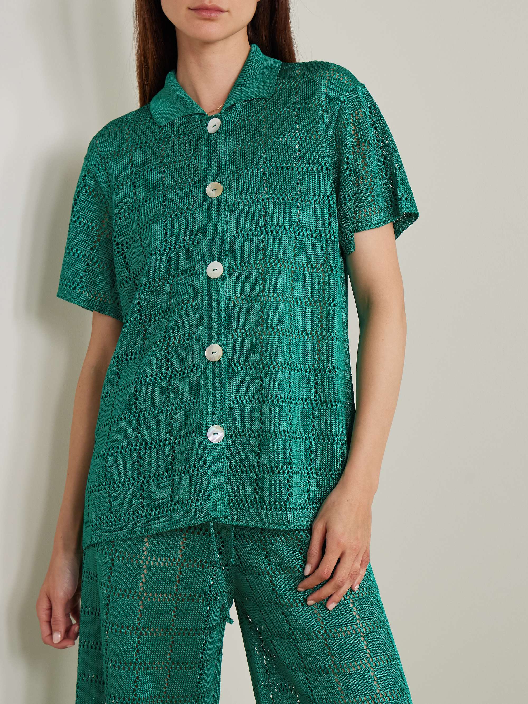 CALLE DEL MAR Crochet-knit shirt