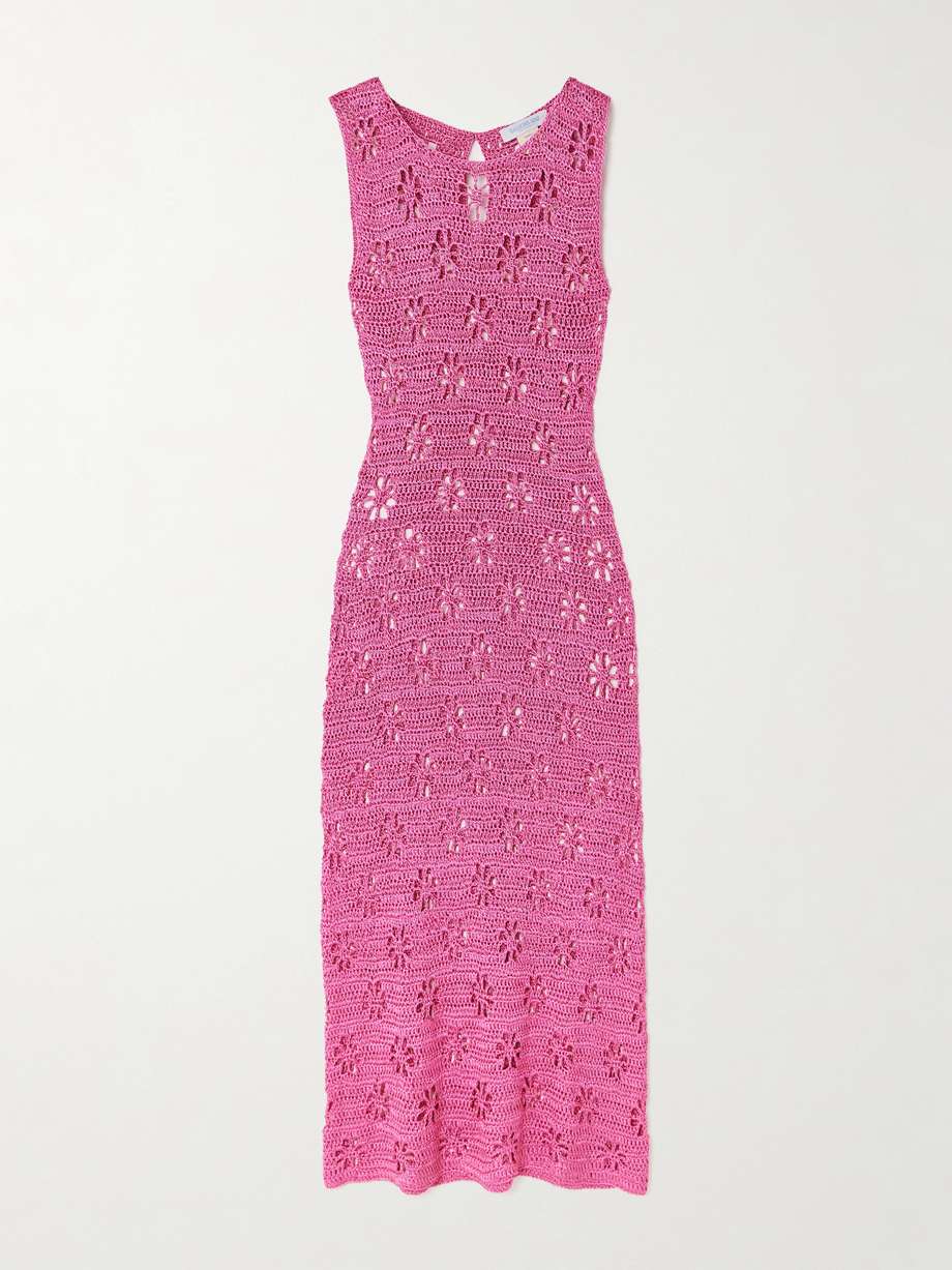 crocheted midi dress