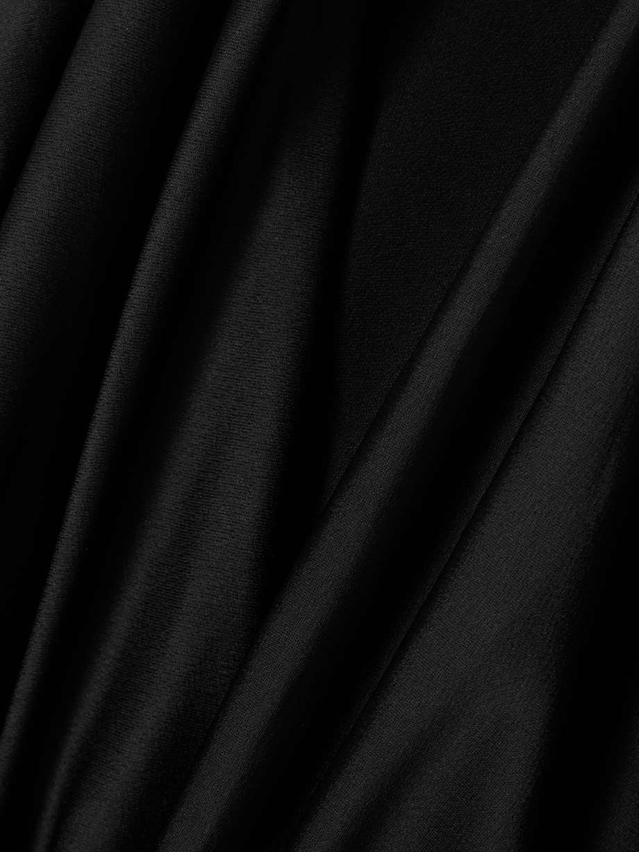 talita draped wrap-effect satin midi dress