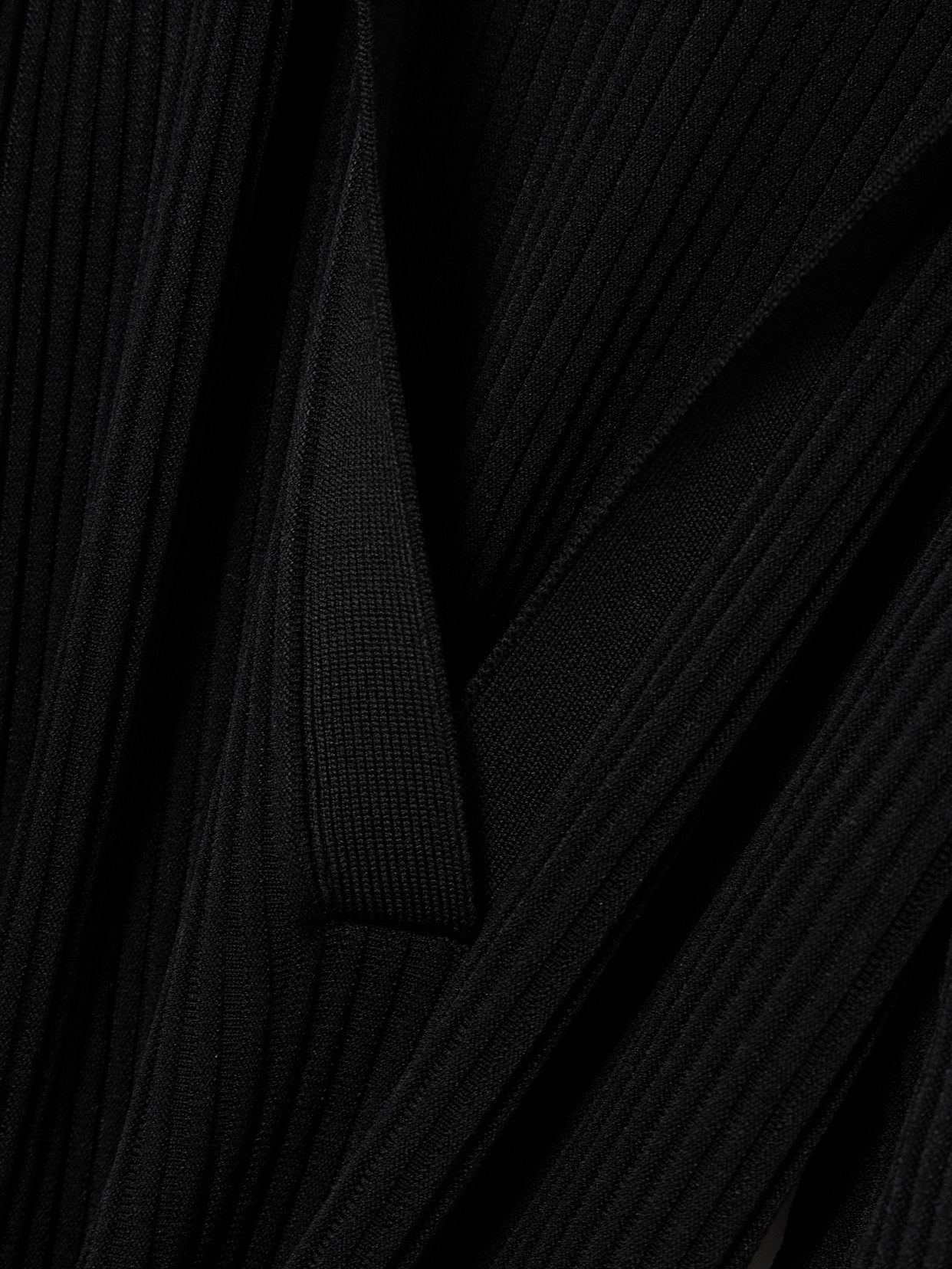Simkhai Pati Ribbed-knit Midi Dress In Black