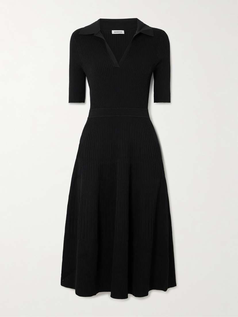 Simkhai Pati Ribbed-knit Midi Dress