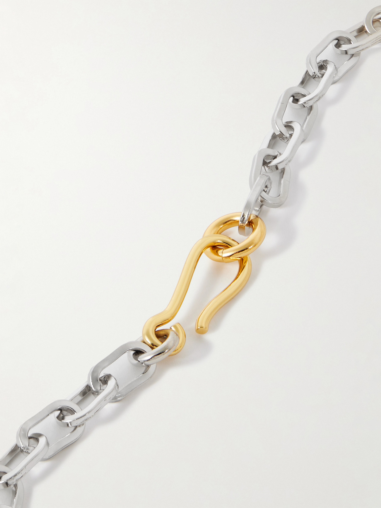 Laura Lombardi Diario Rhodium- And Gold-plated Necklace In Gold