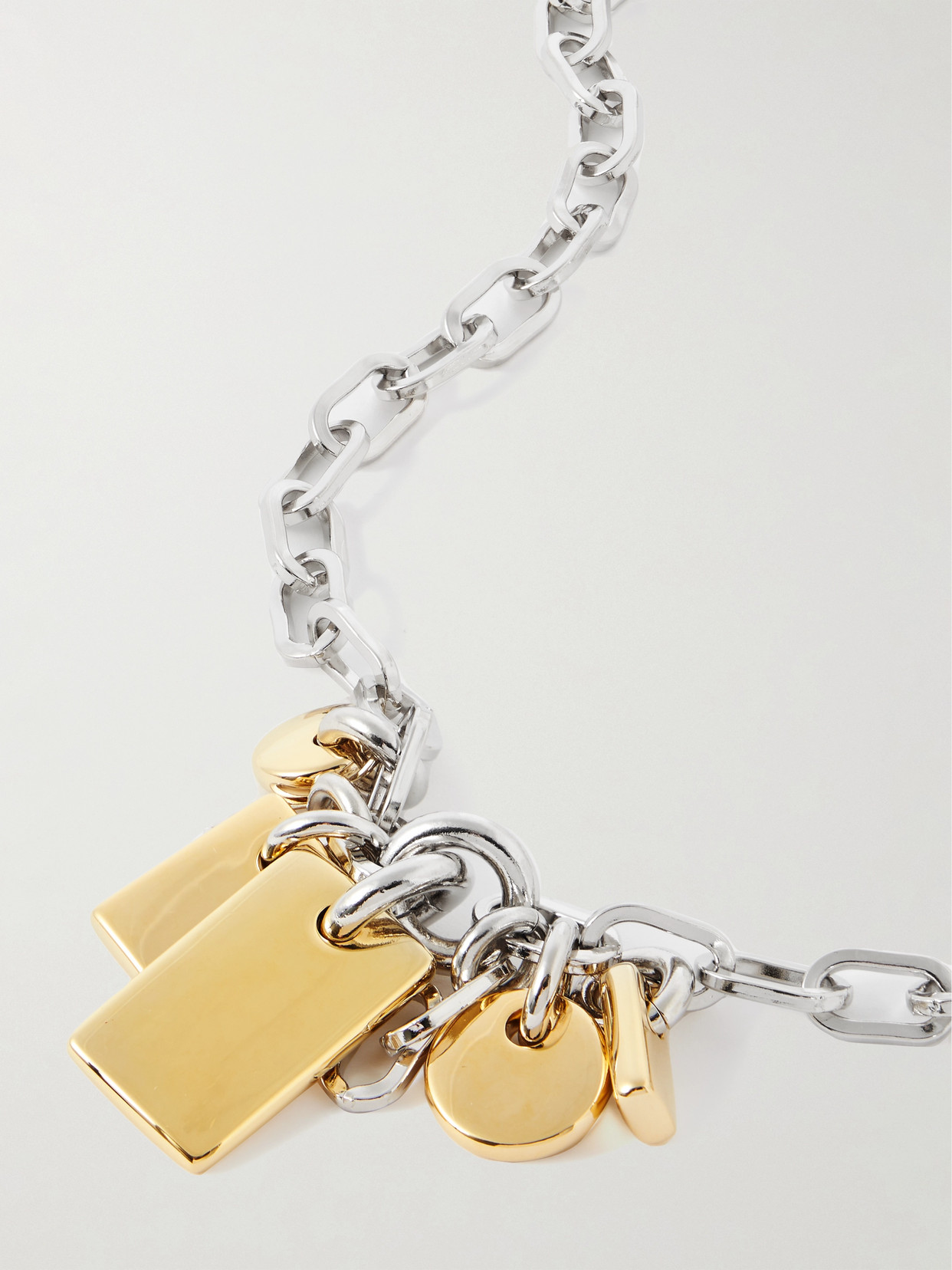 Laura Lombardi Diario Rhodium- And Gold-plated Necklace In Gold