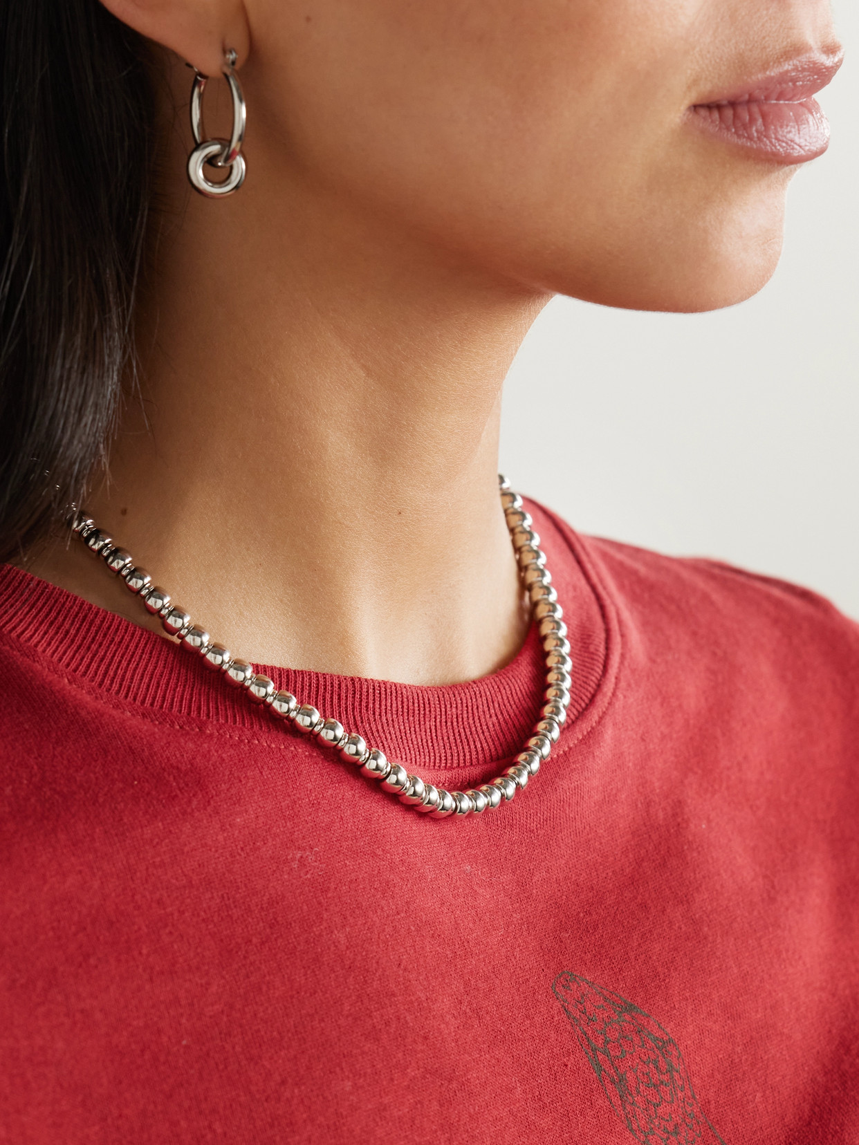 Shop Laura Lombardi Maremma Gold-plated Necklace In Silver