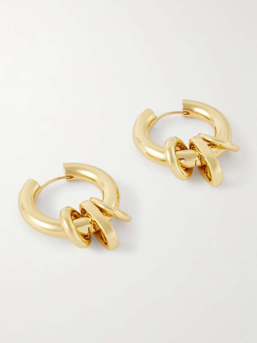 Laura Lombardi Genna Gold-plated Hoop Earrings