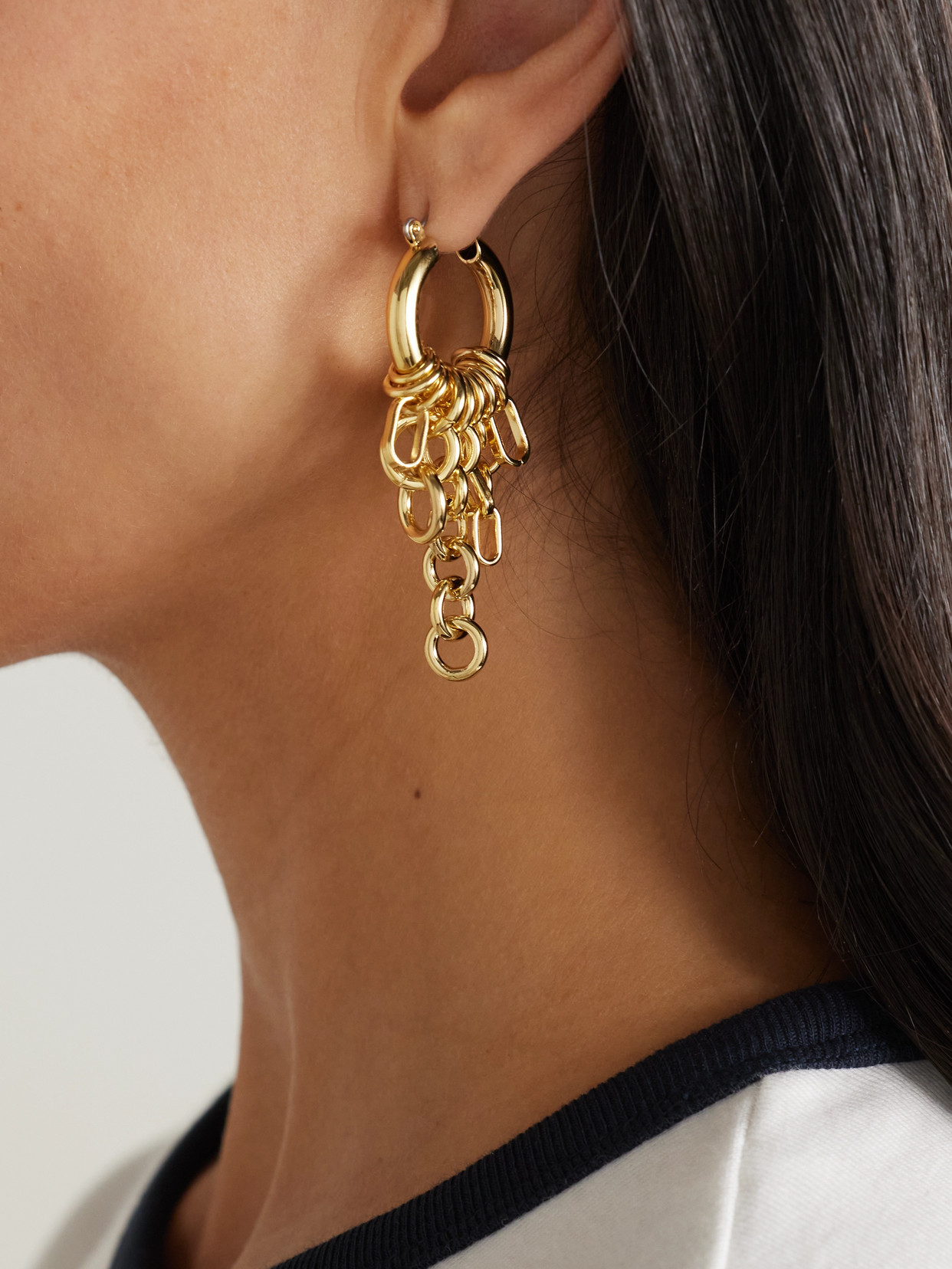 Shop Laura Lombardi Sabbia Gold-plated Hoop Earrings