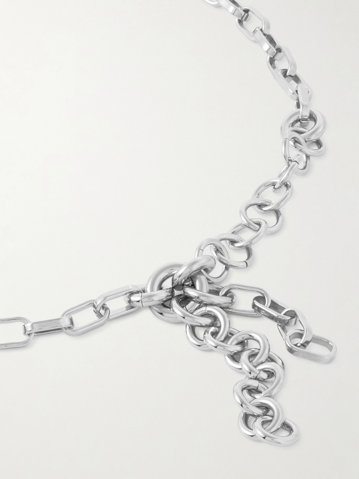 Shop Laura Lombardi Lega Platinum-plated Necklace In Silver