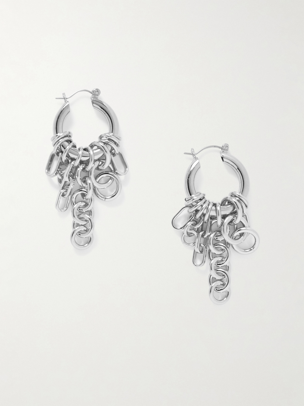 Laura Lombardi Sabbia Platinum-plated Hoop Earrings In Metallic
