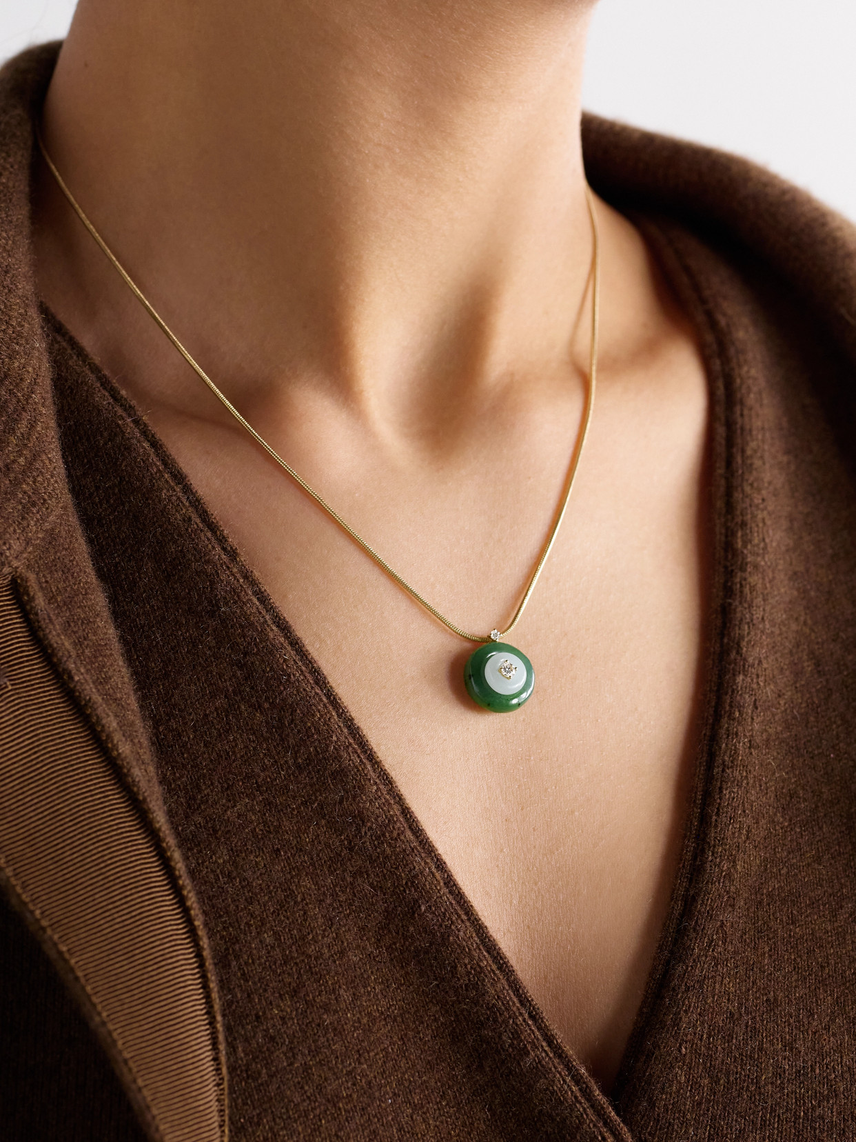 Fernando Jorge Signal Small 18-karat Gold Multi-stone Necklace In Gold