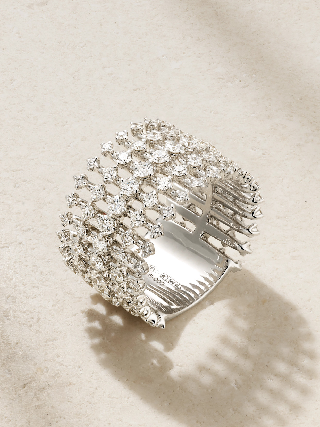 Fernando Jorge Disco 18-karat White Gold Diamond Ring In Metallic