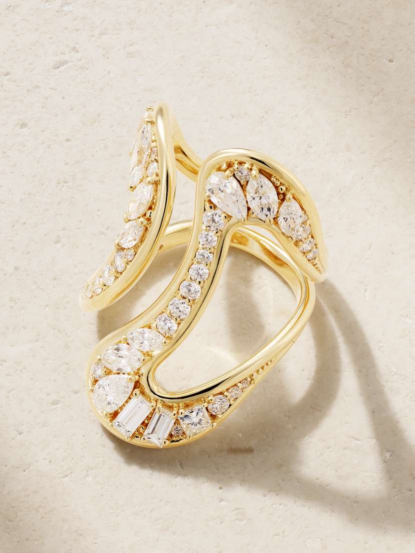 Fernando Jorge Stream Open 18-karat Gold Diamond Ring