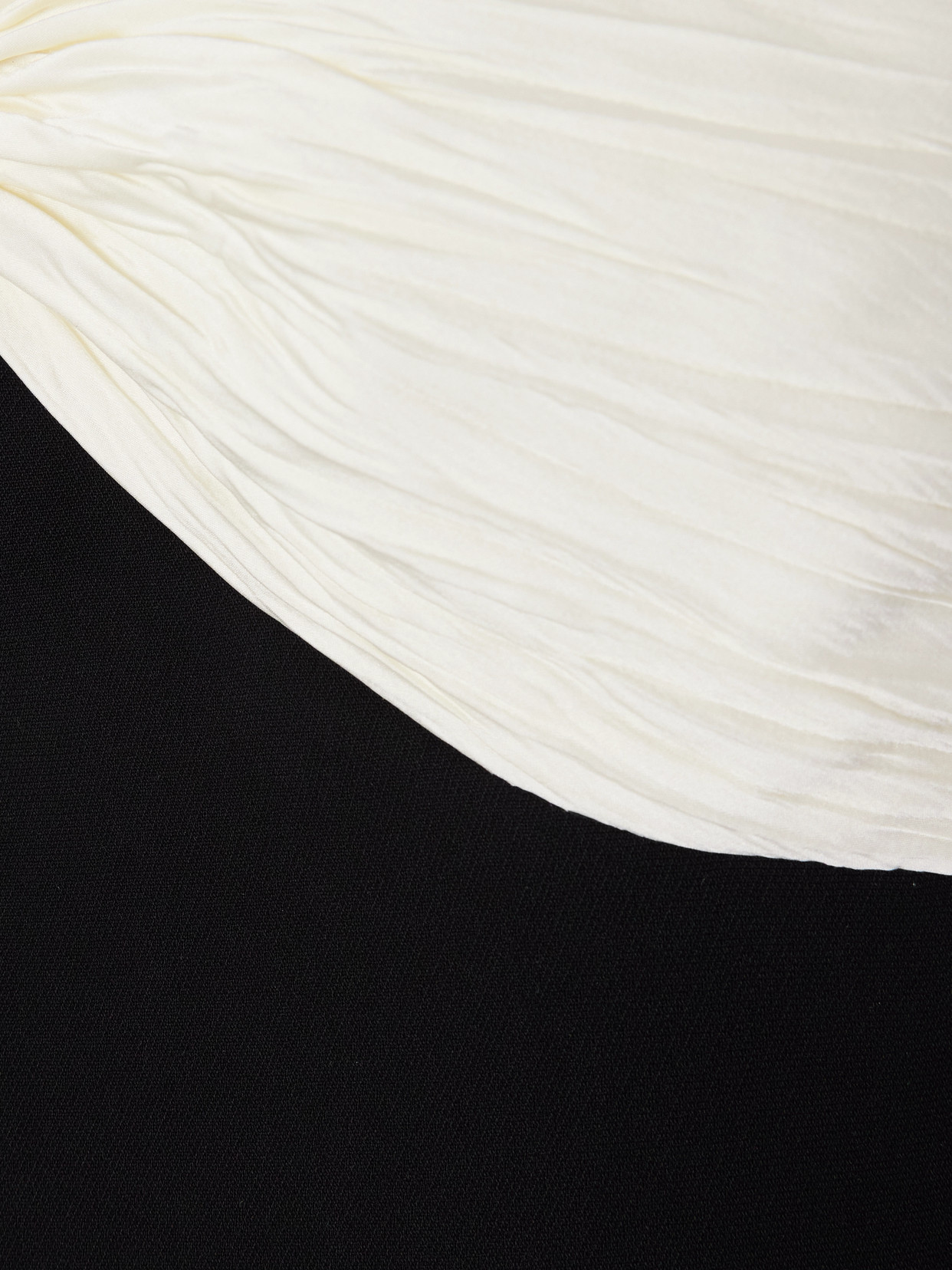 Marmar Halim Twist-front Two-tone Silk Gown