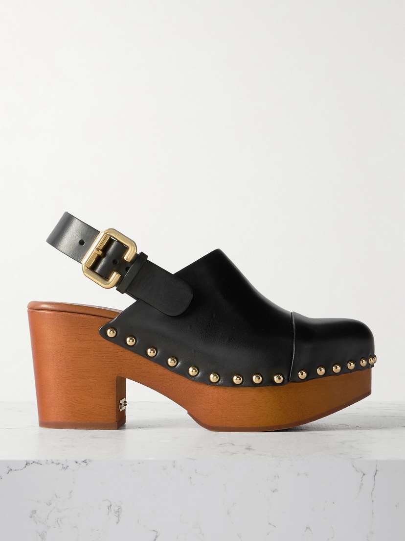 Chloé Jeannette Studded Leather Slingback Platform Clogs | Thumbnail 5