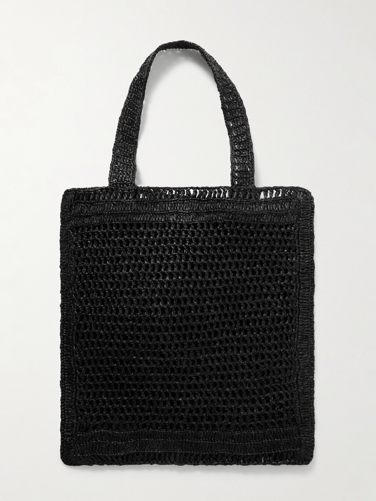 Chloé Women Summer Banana Rafia Tote In Black
