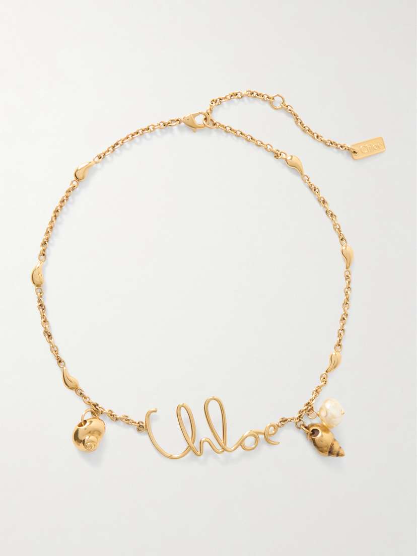 Chloé tone Faux Pearl Necklace