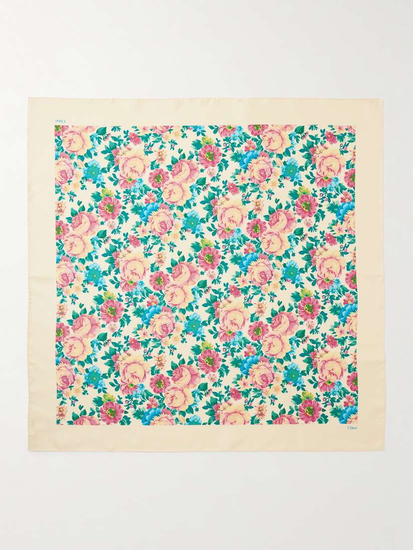 Chloé Floral-print Silk-twill Scarf