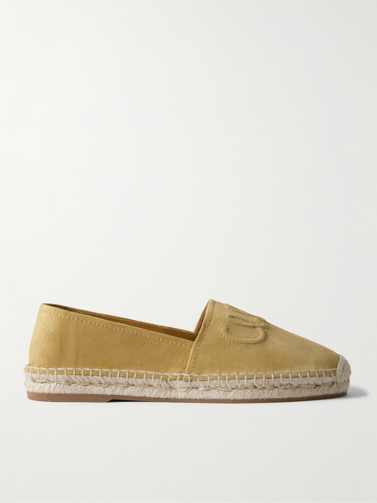 Chloé Isla Logo-embossed Suede Espadrilles In Brown